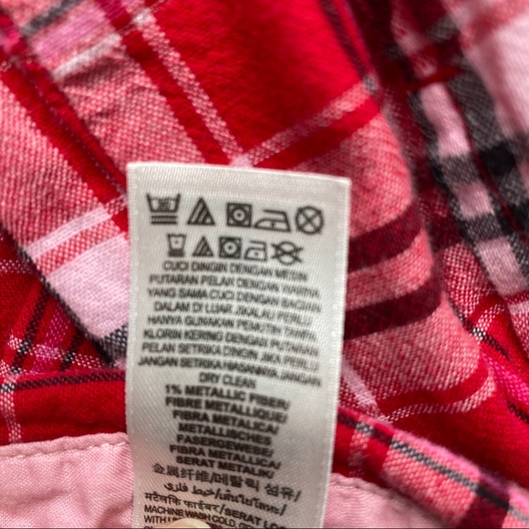 Guess Los Angeles Girls Red/Black Plaid Shirt Sz 3 - Picture 9 of 13